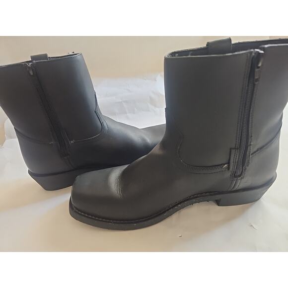 Dingo Boots 12D Rev Up Zipper Up Square Toe Biker Motorcycle DI19090 - Picture 6 of 15